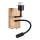 Brilagi - Flexible LED-Wandleuchte NUBILA WOOD 1xE27/25W/230V + LED/3W Eiche/schwarz