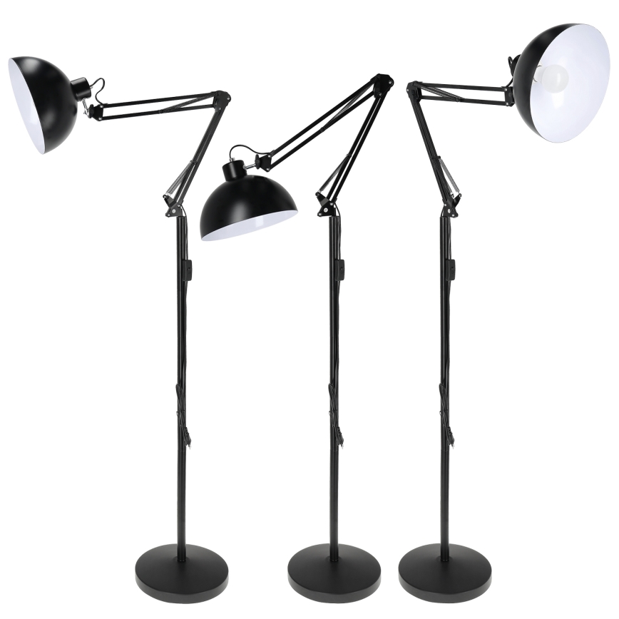 Brilagi - Flexible Stehleuchte TASKER 1xE27/60W/230V 157 cm schwarz