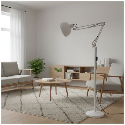 BRILAGI - Flexible Stehleuchte TASKER 1xE27/60W/230V 157 cm weiß