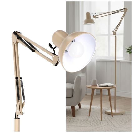 Brilagi - Flexible Stehleuchte TASKER 1xE27/60W/230V 184 cm beige