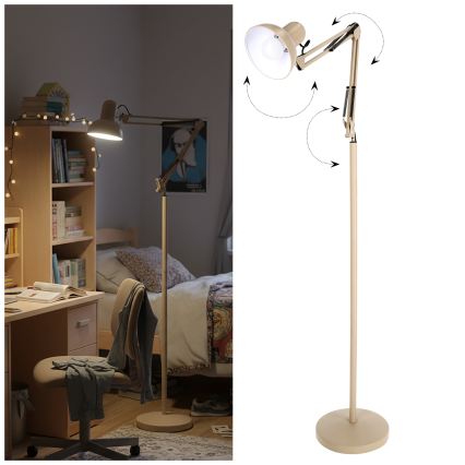 Brilagi - Flexible Stehleuchte TASKER 1xE27/60W/230V 184 cm beige