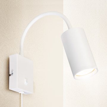 Brilagi - Flexible Wandleuchte mit Schalter SELE 1xGU10/30W/230V weiß