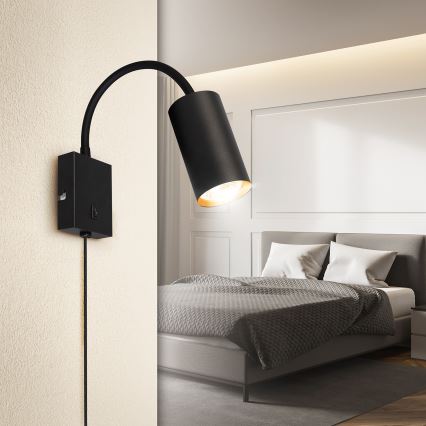 Brilagi - Flexible Wandleuchte SELE 1xGU10/30W/230V schwarz/golden