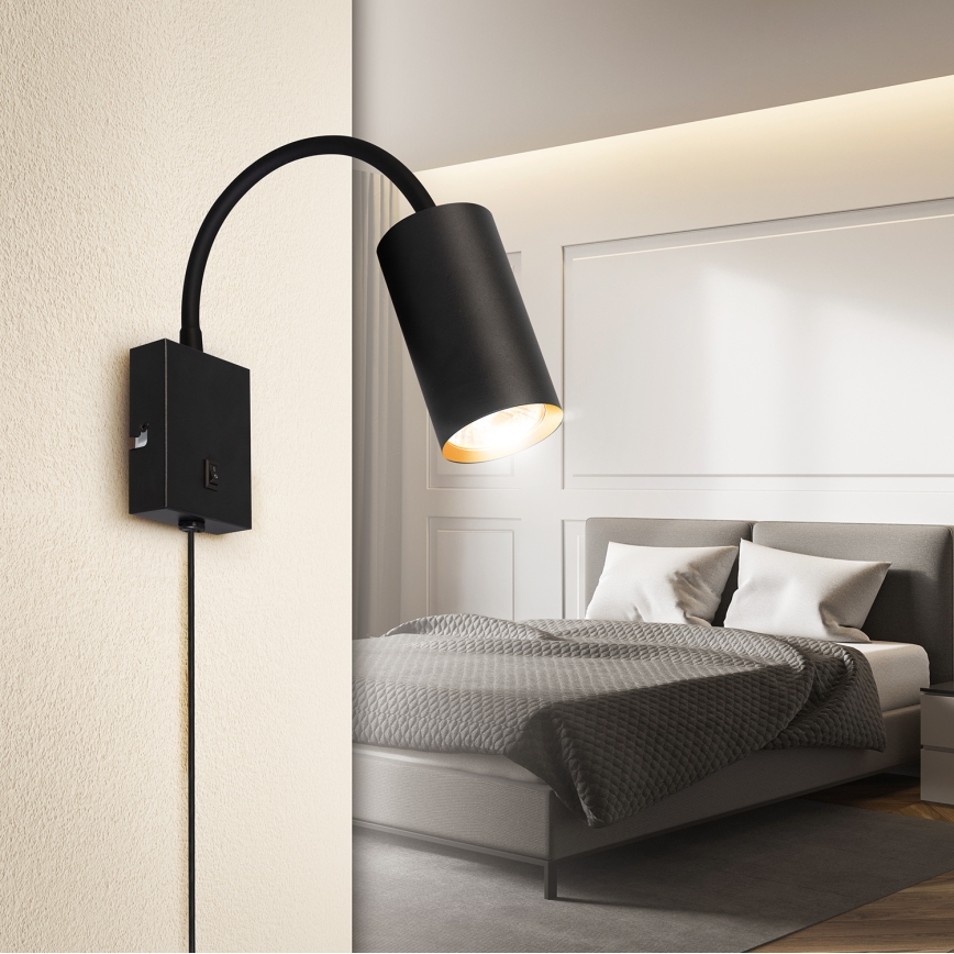 Brilagi - Flexible Wandleuchte SELE 1xGU10/30W/230V schwarz/golden