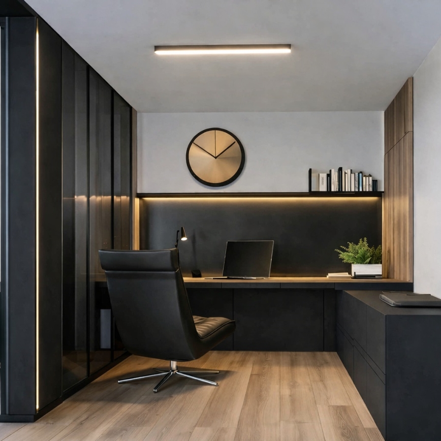 Brilagi - LED Deckenaufbauleuchte FULLDAY LED/10/15/20W/230V 2700/4000/6000K 60 cm schwarz
