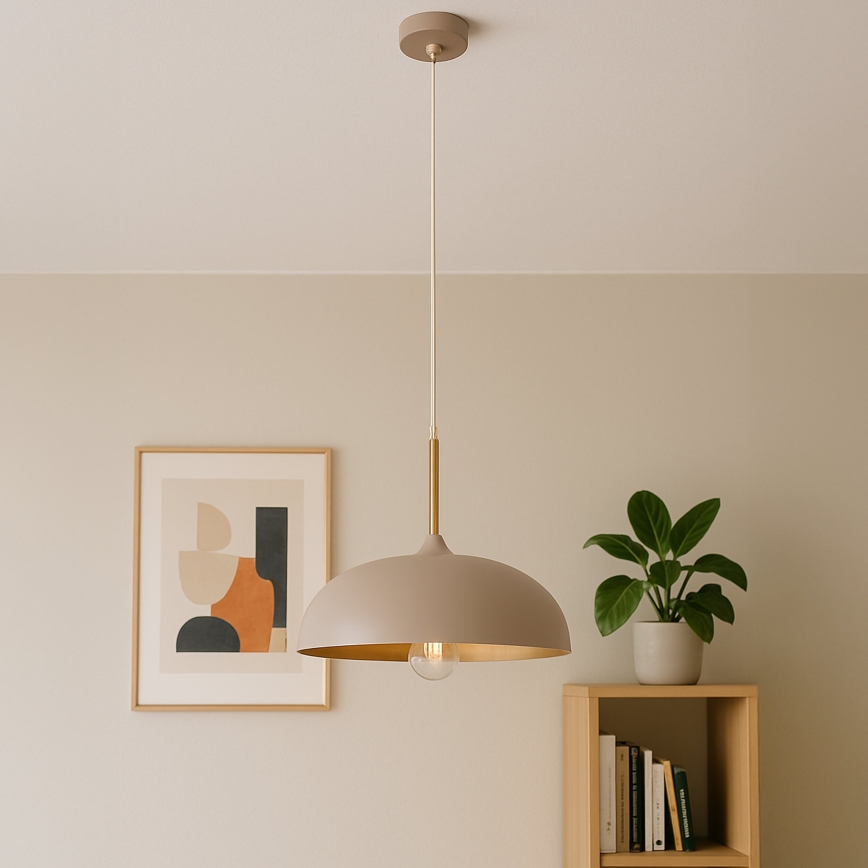 Brilagi - Hängeleuchte ABRAHAM 1xE27/60W/230V d 35 cm beige