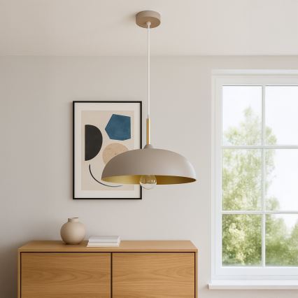 Brilagi - Hängeleuchte ABRAHAM 1xE27/60W/230V d 45 cm beige