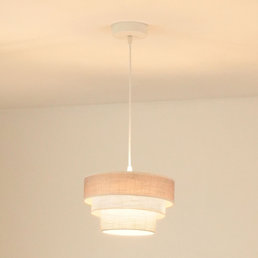 Brilagi - Hängeleuchte ALASKA LUNETA 1xE27/15W/230V d 25 cm grau/cremefarben