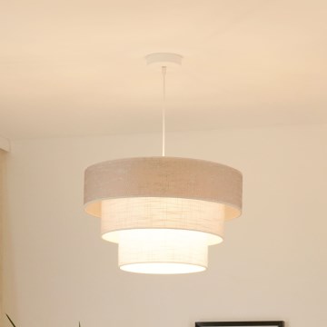 Brilagi - Hängeleuchte ALASKA LUNETA 1xE27/15W/230V d 45 cm grau/cremefarben