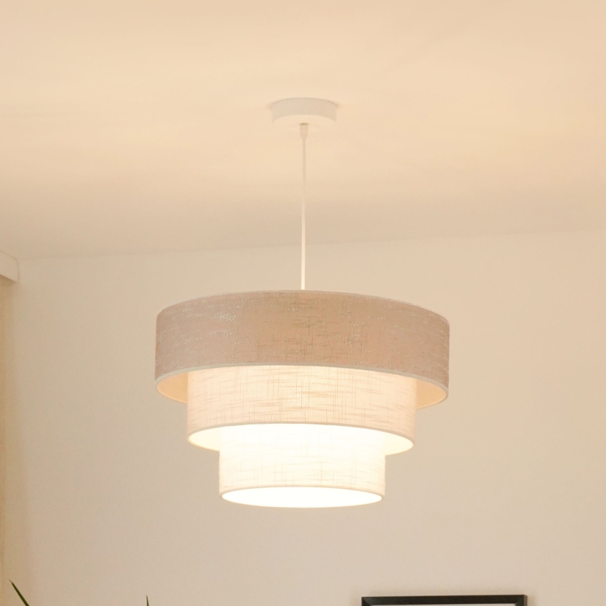 Brilagi - Hängeleuchte ALASKA LUNETA 1xE27/15W/230V d 45 cm grau/cremefarben