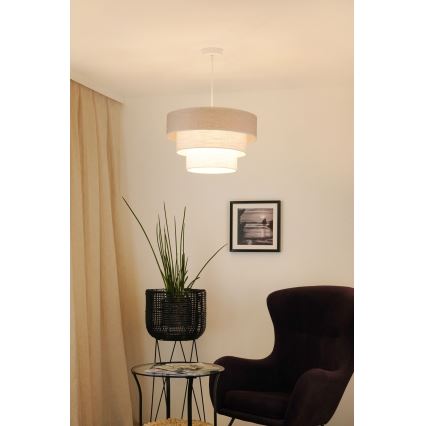 Brilagi - Hängeleuchte ALASKA LUNETA 1xE27/15W/230V d 45 cm grau/cremefarben
