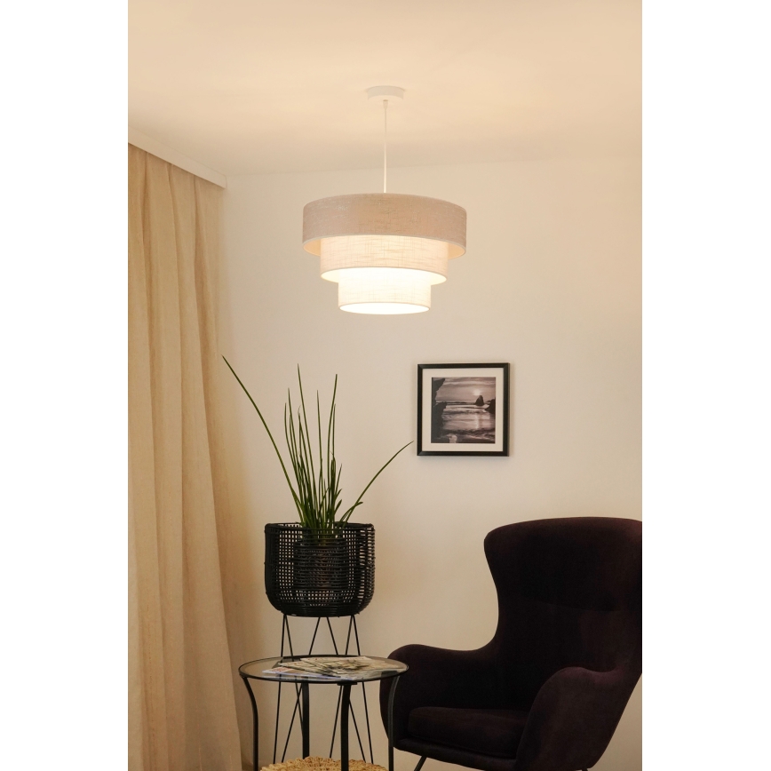 Brilagi - Hängeleuchte ALASKA LUNETA 1xE27/15W/230V d 45 cm grau/cremefarben