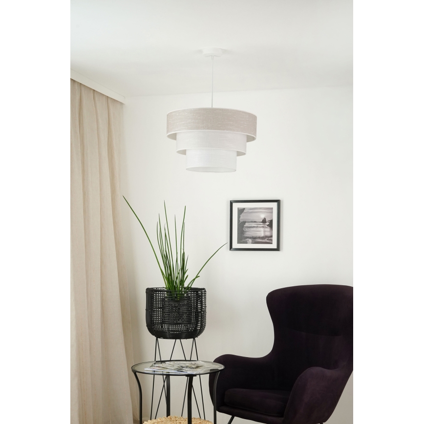Brilagi - Hängeleuchte ALASKA LUNETA 1xE27/15W/230V d 45 cm grau/cremefarben