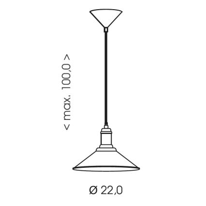 Brilagi - Hängeleuchte am Kabel FORGE 1×E27/60W/230V Ø 22 cm, braun