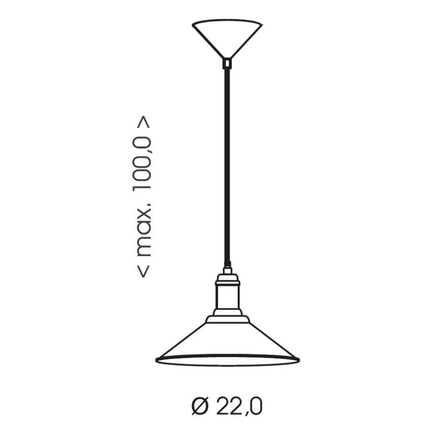 Brilagi - Hängeleuchte am Kabel FORGE 1×E27/60W/230V Ø 22 cm, braun