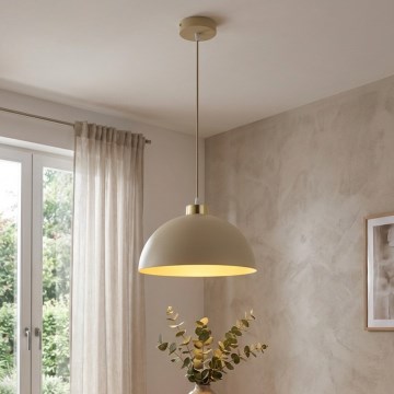 Brilagi - Hängeleuchte an Kabel 1xE27/60W/230V Ø 30 cm beige/gold
