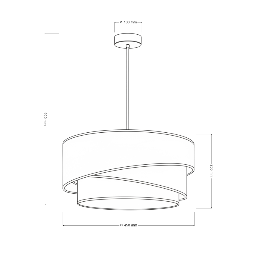 Brilagi - Hängeleuchte an Kabel ARROW 1xE27/60W/230V Ø 45 cm braun