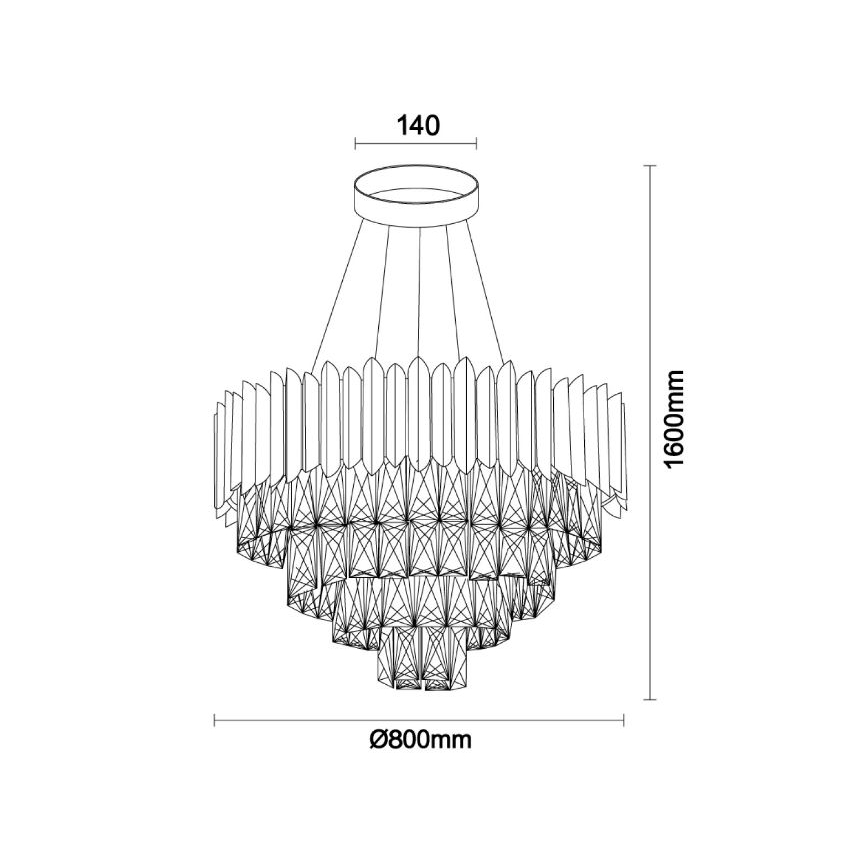 Brilagi - Hängeleuchte an Kabel CARLOS 11xE14/40W/230V Durchmesser 80 cm