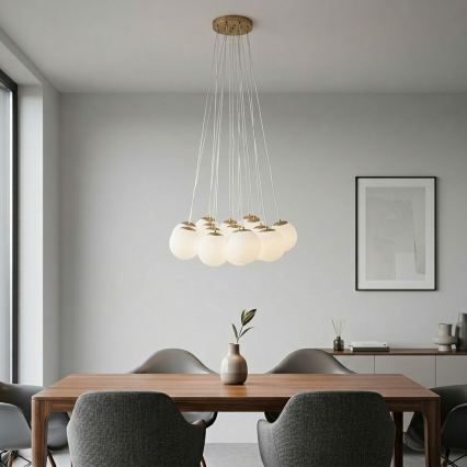 Brilagi - Hängeleuchte an Kabel GLOBE 15xE14/15W/230V weiß