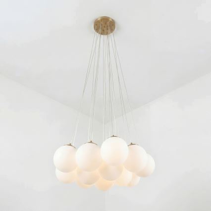 Brilagi - Hängeleuchte an Kabel GLOBE 15xE14/15W/230V weiß