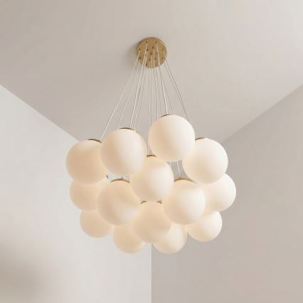 Brilagi - Hängeleuchte an Kabel GLOBE 15xE14/15W/230V weiß