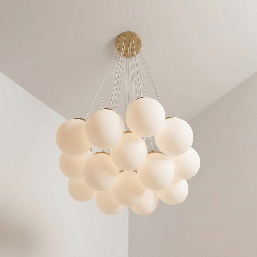 Brilagi - Hängeleuchte an Kabel GLOBE 15xE14/15W/230V weiß