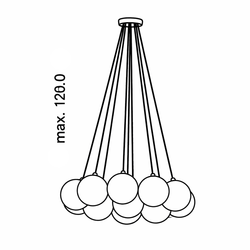 Brilagi - Hängeleuchte an Kabel GLOBE 15xE14/15W/230V weiß