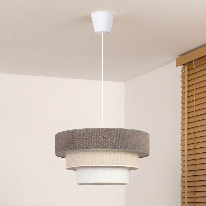 Brilagi - Hängeleuchte an Kabel LUNETA 1xE27/60W/230V Ø 40 cm grau/creme/weiß