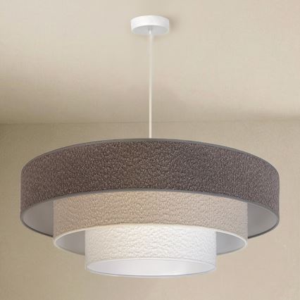 Brilagi - Hängeleuchte an Kabel LUNETA 3xE27/60W/230V Ø 80 cm grau/creme/weiß