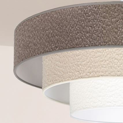 Brilagi - Hängeleuchte an Kabel LUNETA 3xE27/60W/230V Ø 80 cm grau/creme/weiß