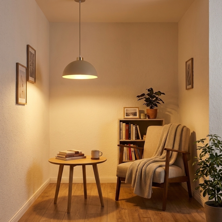 Brilagi - Hängeleuchte an Kabel MOON 1xE27/60W/230V Ø 30 cm beige/gold