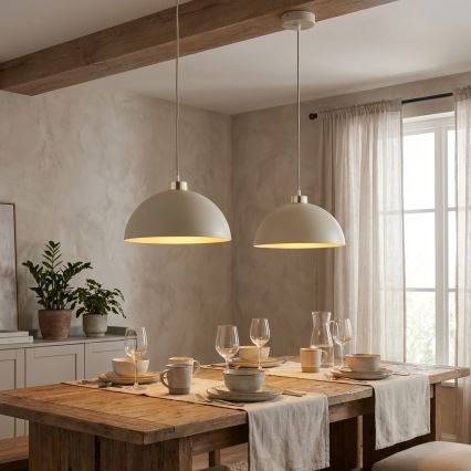 Brilagi - Hängeleuchte an Kabel MOON 1xE27/60W/230V Ø 30 cm beige/gold