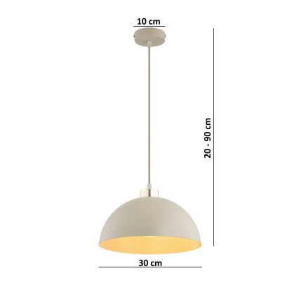 Brilagi - Hängeleuchte an Kabel MOON 1xE27/60W/230V Ø 30 cm beige/gold