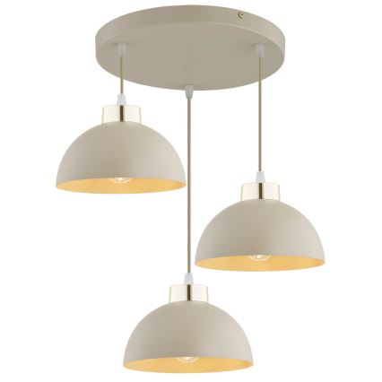 Brilagi - Hängeleuchte an Kabel MOON 3xE27/60W/230V beige/gold