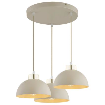 Brilagi - Hängeleuchte an Kabel MOON 3xE27/60W/230V beige/gold