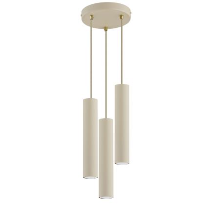 Brilagi - Hängeleuchte an Kabel TUBE 3xGU10/15W/230V beige/gold