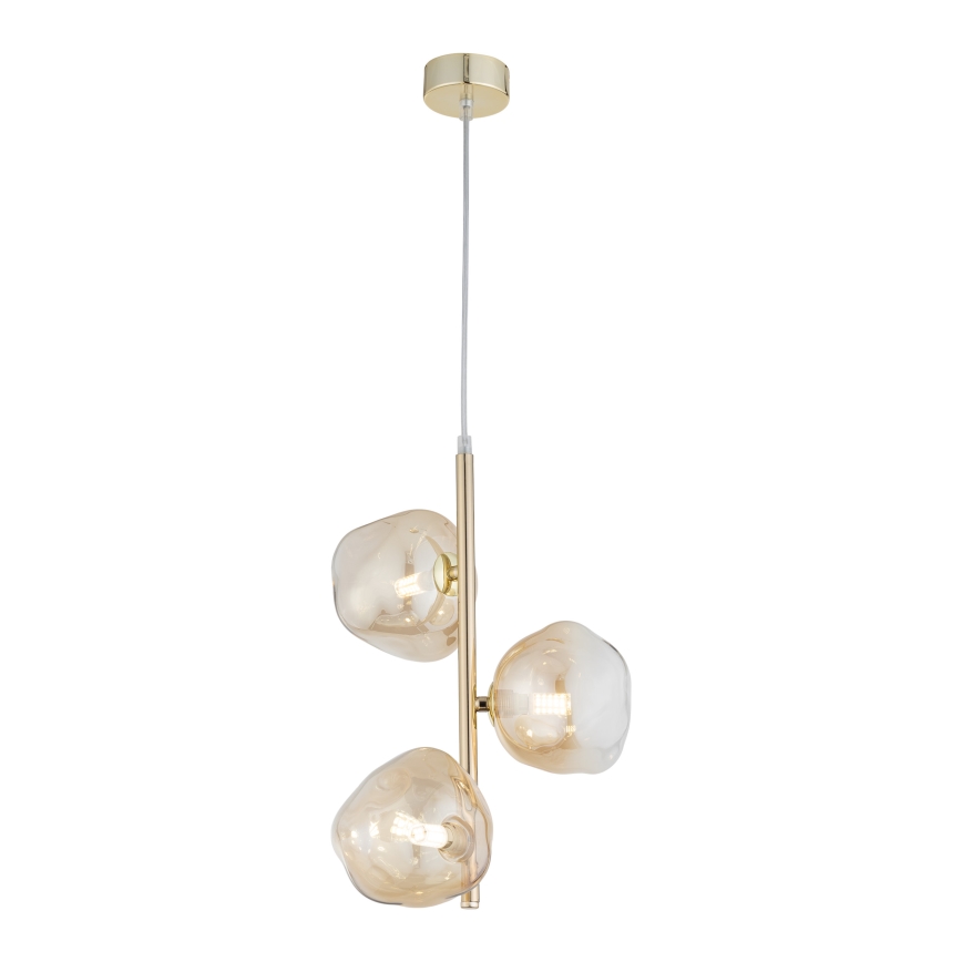 Brilagi - Hängeleuchte an Kabel VULCANO 3xG9/8W/230V gold/rauchbeige