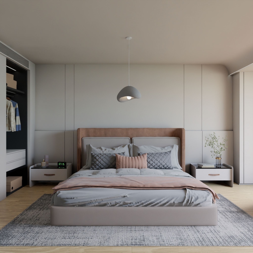 Brilagi - Hängeleuchte an Kabel WABI SABI 1xE27/40W/230V Ø 33 cm grau