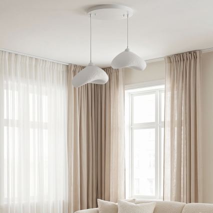 Brilagi - Hängeleuchte an Kabel WABI SABI 2xE27/40W/230V Ø 45 cm weiß