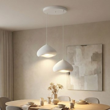 Brilagi - Hängeleuchte an Kabel WABI SABI 2xE27/40W/230V Ø 45 cm weiß