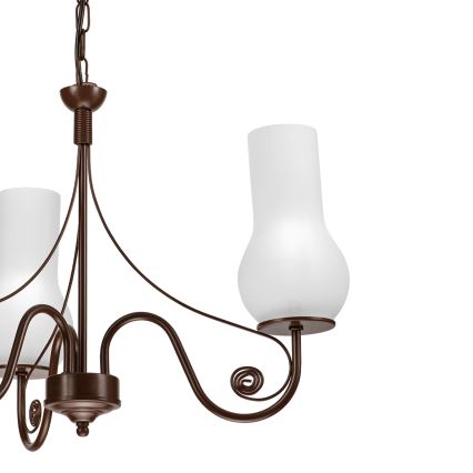 Brilagi - Hängeleuchte an Kette COTTAGE 3xE14/40W/230V braun/weiß
