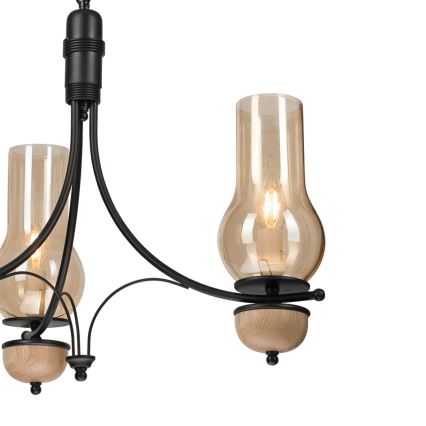 Brilagi - Hängeleuchte an Kette COTTAGE 3xE14/40W/230V Buche/braun