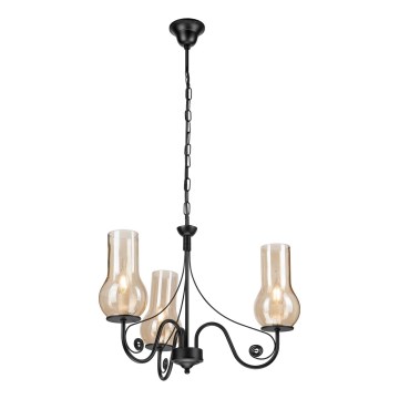 Brilagi - Hängeleuchte an Kette COTTAGE 3xE14/40W/230V schwarz/braun