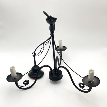 Brilagi - Hängeleuchte an Kette COTTAGE 3xE14/40W/230V schwarz/weiß