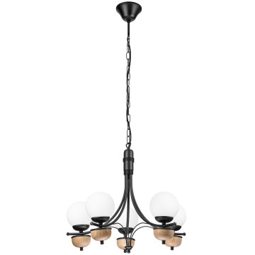 Brilagi - Hängeleuchte an Kette COTTAGE 5xG9/40W/230V Buche/weiß