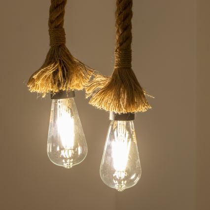 Brilagi - Hängeleuchte an Kette KOS 2xE27/60W/230V Buche