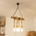 BRILAGI - Hängeleuchte an Kette KOS 4xE27/60W/230V Buche