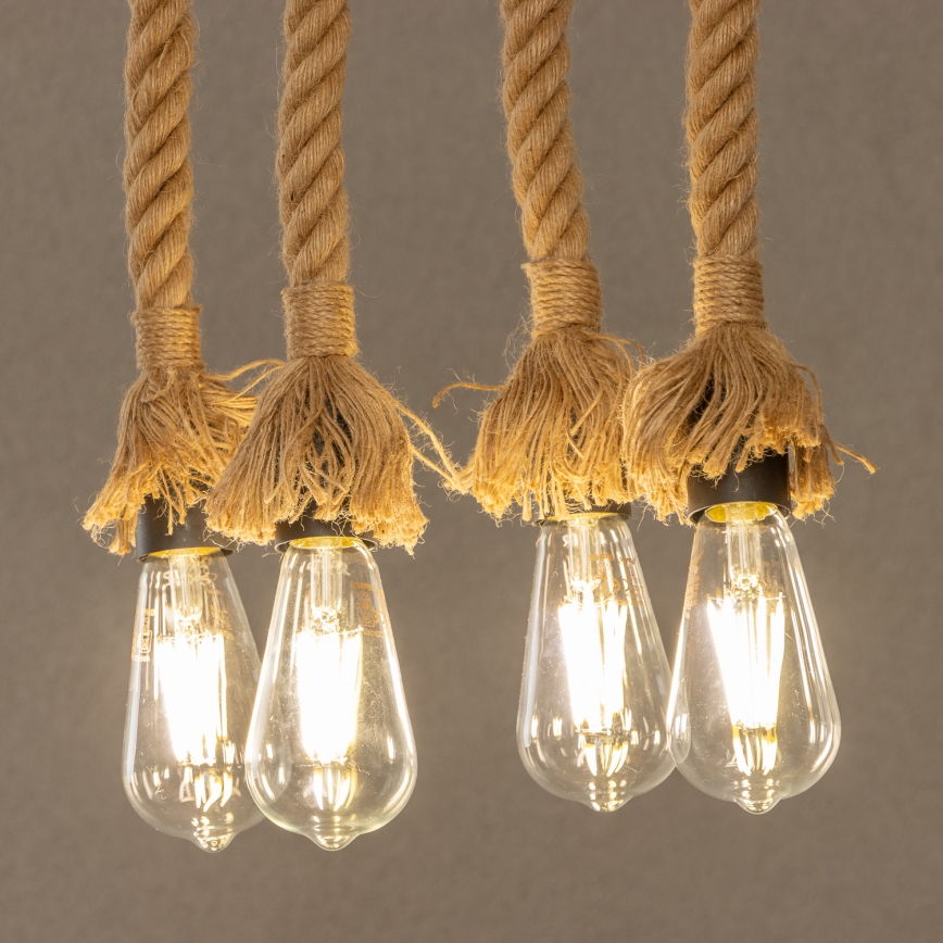 Brilagi - Hängeleuchte an Kette KOS 4xE27/60W/230V Buche