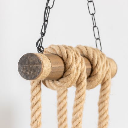 Brilagi - Hängeleuchte an Kette KOS 4xE27/60W/230V Buche