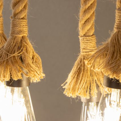 Brilagi - Hängeleuchte an Kette KOS 6xE27/60W/230V Buche